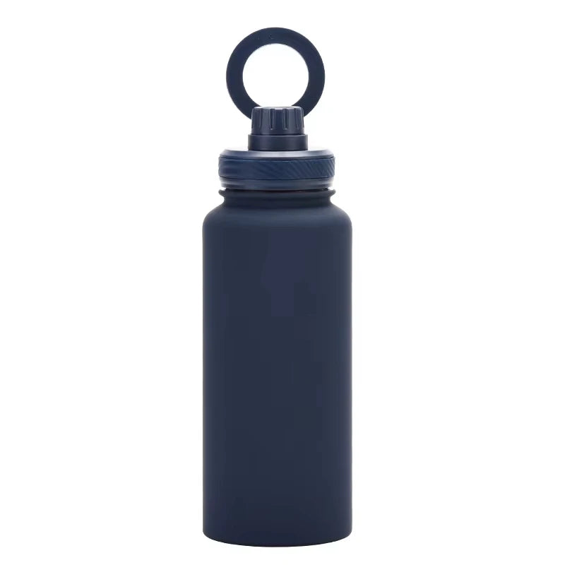 navy blue Color 1L Insulated Stainless Steel Bottle with Phone Holder